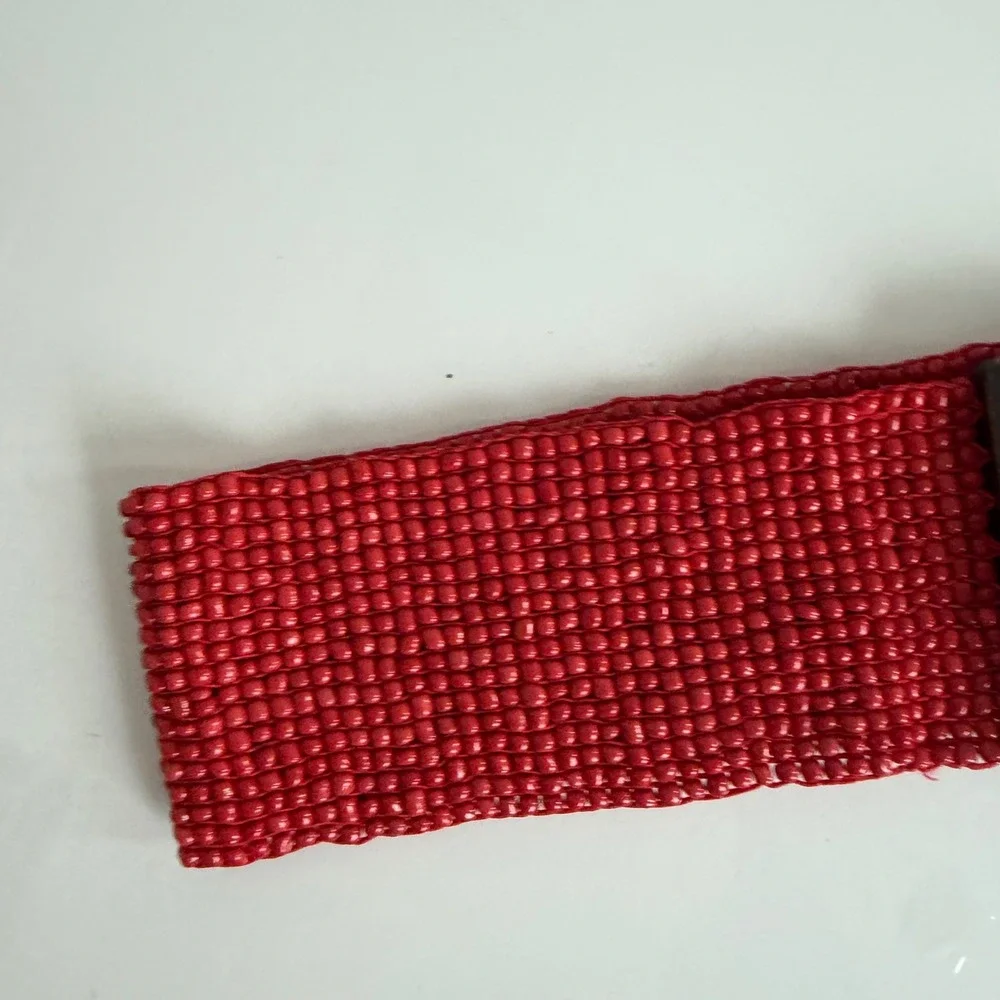 Beaded Belt with Wooden Buckle Detail‎